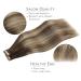 Buy If-of-Hearted 40PCs 100g 22 Balayage Real Hair Tape Extensions - Chocolate Brown to Honey Blonde #4/26/4 | Invisible & Silky - Buy Online on GoSupps.com