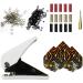 Scott Edward Dart Flight Accessory Set, Dart Flights Puncher Tool, Aluminum Flights Sleeves,Dart Flight Protectors, Metal Dart Shaft Rubber O Ring,Plastic Dart Dart Accessory Kit