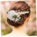 Angoily Bridal Hair Accessories Wedding Hair Clip Women Headdress Hair Ornament Bridal Headpiece Comb for Bridal Hair Decoration Bridal Hair Clip Hair Side Comb Silk Flower Hair Comb Bride - Buy Online on GoSupps.com