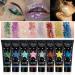 2 Pack Glitter Gel - Chunky Sequin Face Hair Nail & Lip Shimmer for Festivals & Parties | Lasting Sparkling Eyeshadow Liquid - Buy Online on GoSupps.com
