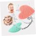 TOYANDONA 2pcs Scalp Scrubber Shower Hair Brush & Massager Set - Silicone Baby Head Brush for Cradle Shampoo - Green 9*8cm - Buy Online on GoSupps.com