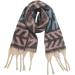 Vintage Blue Triangle Women's Scarf | Warm Cotton Winter Wrap | Stylish Winter Towel Necklace - Buy Online on GoSupps.com