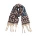 Women's scarf warm cozy scarves women's knitted scarf with wool triangle winter scarf retro scarf women's scarf poncho one size blue