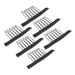 100 Stainless Steel Wigskamm Clips - 6 Teeth Hair Extensions Black Clip with Cloth for Hair Parts Cap - Buy Online on GoSupps.com
