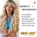 KOME Ombre Blonde Long Wavy Wig with Bangs - Synthetic Wig for Women - Ideal for Party, Cosplay, Daily Use - 24IN - Buy Online on GoSupps.com