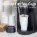 50 Pack 16 oz White Paper Coffee Cup with Black Dome Lid and Kraft Sleeve Combo - Buy Online on GoSupps.com