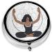 Yoga Meditation Mini Round Pill Box | 3 Compartment Travel Organizer | Portable Pill Case for Home & Office - Buy Online on GoSupps.com