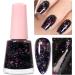 Glitter Nail Polish - Jelly Nail Polish - Black Translucent Nail Varnish with Glitter - Quick Dry Nail Varnish - Sequins Long Lasting Chip Resistant Nail Polish for Women Girls DIY Nail Art black glitter - Buy Online on GoSupps.com