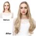 SARLA 18 Inch Invisible Wire Hair Extension Curly Wavy Synthetic Hairpiece for Women - Beach Blonde - Buy Online on GoSupps.com