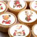 24 edible PRE CUT Vintage traditinal Christmas kids childrens party decoration cupcake toppers on wafer rice paper