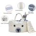 InfiBay Baby Diaper Caddy Organizer with Removable Dividers - Cute Bear Basket - Portable Nursery Storage Basket - White - Buy Online on GoSupps.com