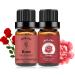yethious Rose Essential Oil Organic Flower Natrual Peony Essential Oil for Diffuser Skin Care Soap/Candles Making - 2 X 10ML Essential Oil Set Gift Rose + Peony 0.33 Fl Oz (Pack of 2)