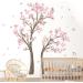 Decalmile Large Cherry Blossom Tree Wall Decals - Pink Flower Branch Stickers for Living Room, Bedroom & Nursery Decor - Tree Height 151cm - Buy Online on GoSupps.com