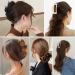 Japior 8-Pack Large Hair Claw Clips & 4-Pack Stain Hair Scrunchies Set for Women - Neutral Colors - Non-slip Square Clips - Ideal for Thin to Thick Hair - Buy Online on GoSupps.com