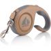 PETROPOLIS Retractable Dog Lead Strong Nylon Leash 5m Extendable Length Ergonomic Handle and Feel Durable Construction Tangle Free Premium Leash Up To 50KG dog weight Gold - Buy Online on GoSupps.com