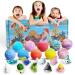 Bath Bombs for Kids with Surprise Inside - 10 Pack Bubble Bath Bombs Gift Set with Marine Toys Inside Toddler Natural Bath Bomb Ideal Holiday Gift for Women Girls Kids