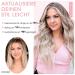 Silk-Co Hair Extensions with Rubber Band | Adjustable Synthetic Hair Parts | Long Corrugated Extensions for Women | 60cm Bleach Blonde & Sandy Blonde Highlights - Buy Online on GoSupps.com
