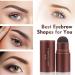Eyebrow Stamp Stencil Kit - Perfect Brows with Brow Stamp Makeup Powder and 10 Reusable Stencils in Dark Brown | Long-lasting, Waterproof Eyebrow Shaping Kit - Buy Online on GoSupps.com