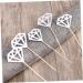 TOPPERFUN 50pcs Gold Diamond Topper Wedding Decor Cake Picks Happy Birthday Paper Cup Baby Silver medium - Buy Online on GoSupps.com