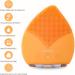 SUNMAY Leaf Facial Cleansing Brush Made of UltraHygienic Soft Silicone Waterproof Sonic Vibration Face Brush with Timer for Deep Cleansing Gentle Exfoliation and Massage (Orange) - Buy Online on GoSupps.com