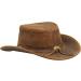 SideWinder Australian Cowboy Leather Hat - Unisex Men and Women Outback Style - X-Large Brown - Buy Online on GoSupps.com