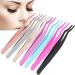 Professional Rose Gold Eyelash Extension Tweezers - Curved Stainless Steel for Mega Volume & Precise Application - Buy Online on GoSupps.com