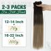 Runatur Real Hair Balayage Treats Extensions - 35cm Brown Blonde Ombre 70g for Seamless Sewing - Buy Online on GoSupps.com
