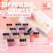 Gellen Dip Powder Nail Set - 12 Pcs Nude Grays Glitters Fall Winter Colors - Starter Kit for French Nail Art - No Lamp Needed - Buy Online on GoSupps.com