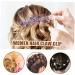 Ipetboom Rhinestone Hair Clip Metal Hair Clips for Women Wedding Hair Accessories Tiara Hair Barrettes for Women Thick Hair Spring Clip Purple Bride Rhinestones Temperament - Buy Online on GoSupps.com