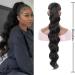 Hair Bun Deep Wavy Ponytail Brazilian Real Hair 8-24 Inch Curly Ponytail with Drawstring Extension Hair Clip Wig for Women Hair Extension Hair Piece (Color : Black Size : 24inch) 24inch Black - Buy Online on GoSupps.com