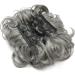 Granny Gray Curly Hair Extension Bun Piece - Clip-in Comb Chignon for Messy Updos - Buy Online on GoSupps.com