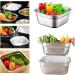 Wash Basin Dish Tub for Kitchen Sink Large Capacity Stainless Steel Basin with Rolled & Wide Edge Stackable Washing Basket for Fruit Kitchen No Drain Hole - Buy Online on GoSupps.com