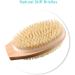 Long Wooden Handle Back Brush - Dual Bristles Body Shower Brush for Exfoliation & Skin Peeling | Wet/Dry Use - Buy Online on GoSupps.com