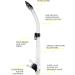 Cressi Adult Semi-Dry Snorkel for Scuba Diving, Snorkeling, and Freediving | Quick-Release Snorkel Keeper, Purge Valve | Tao Design Italy | Clear/Black - Buy Online on GoSupps.com