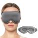 Eye Mask for Sleeping Blockout Light Sleep Masks for Women Men 3D Eyelash Protector Sleep Mask Blindfold Super Soft Eyeshade Cover with Adjustable Strap for Meditation Yoga Travel Napping (Gray)