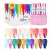 DouborQ 20 Bottles Translucent Crystal Jelly Gel Nail Polish Set - 7ml UV Soak Off LED Gel Manicure Kit in 20 Colors - Buy Online on GoSupps.com