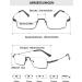 Shop Lanomi Narrow Reading Glasses - Blue Light Filter Varifocal Half Frame Titan Metal +1.0 to +4.0 for Men & Women - Flexible Multifocal Aid - Buy Online on GoSupps.com