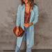 Gefomuofe Women's Long Sleeve Classic Blouses Cardigan with Buttons Long Sleeve Lightweight Cardigan Elegant Shoulder Jacket Top Casual Sweater Elegant Shoulder Jacket Top Casual Top Blue M - Buy Online on GoSupps.com