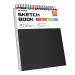 Soucolor 9" x 12" Sketch Book 1-Pack 100 Sheets Spiral Bound Art Sketchbook Acid Free (68lb/100gsm) Artist Drawing Book Paper Painting Sketching Pad Black 1 Pack