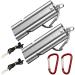 Ctricalver silver 2 pieces Emergency Survival Whistle |Safety pipes for double pipes |Survival pipe with lanyard and key ring not pipe defense 120dB extremely loud