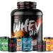 TWP Nutrition Platinum Series All The Whey Up Protein Powder Shake 23g Whey Protein Low Fat Low Carbs 2.1kg/900g & 70/30 Servings Vegetarian Friendly (Strawberry Shortbread 2.1kg) Strawberry Shortbread 2.1kg - Buy Online on GoSupps.com