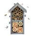 ASAB Insect Hotel Bug House Chalet Backyard Garden Outdoor Natural Wood Eco-Friendly Bug Insect House Hanging Nesting Habitat Room for Solitary Bees Butterflies Ladybugs (2 Storey Insect Hotel)