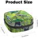Women's Portable Period Kit - Dinosaur Green Pattern Storage Bag with Pockets | Ideal for Girls & Women - Buy Online on GoSupps.com