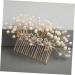 Ipetboom Bridal Hair Comb Bridal Hair Pin Rhinestone Bridal Rhinestone Hair Clips Leaf Flower Hair Comb Pearl Hair Comb Metal Hair Clips Tiara Wedding Bride Hair Accessories - Buy Online on GoSupps.com