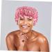 Beavorty Extra Large Pink Shower Cap for Women - Reusable Night Cap for Hair Protection and Showering - 24x24cm - Buy Online on GoSupps.com