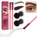 Nimecal Eyebrow Nimecal Eyebrow Gel Nimecal Home Eyebrow Care Kit 4D Laminated Anjoize 4D Laminated Brow Grooming Kit Multifunction Eyebrow Brush With Waterproof Eyebrow Gel (Taupe*2)