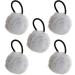 Girls Hair Ties | Women's Ponytail Furry Ball Hairband - Chic Furry Ball Hair Ties Fashionable Hair Ring Ties for Dating Schools grey - Buy Online on GoSupps.com