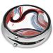 Shop Brown Marble Mini Round Pill Box | 3 Compartment Travel Organizer | Portable Medicine Case for Home & Office - Buy Online on GoSupps.com
