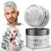 4 23 ounces white Temporary hair tint white instant hair cream mud natural hair color hairstyle pomade unisex styling haartone wax 120g silver white hair wax for party cosplay hallowe christmas