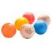 Engelhart - 2 natural and 4 beautiful colorful wooden target balls for boules game - 30 mm - 10 grams